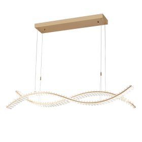 Charlotte Brushed Gold 40-Watt, Integrated Led, Chandelier