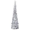 Pop-up Artificial Christmas Tree Silver 6 ft PET