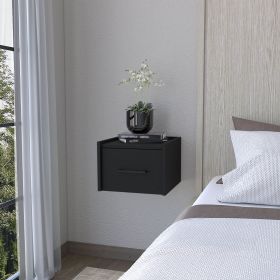 Mitchell Black Wall-Mounted Floating Nightstand