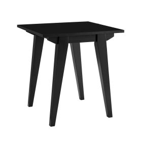 Japandi Minimal Solid Wood Side Table – Black