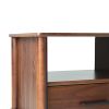 Transitional Solid Wood Spindle Nightstand – Walnut