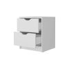 Logan White 2-Drawer Nightstand