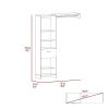 Manchester 150 Closet System, Metal Rod, Five Open Shelves, One Drawer -Black