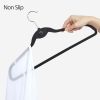 Non Slip Velvet Clothing Hangers, 100 Pack, Black