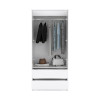 Austin 2 Drawers Armoire, Double Door, Hanging Rod -White