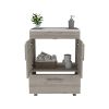 Velloc Single Bathroom Vanity, Double Door Cabinet, One Drawer -Light Gray