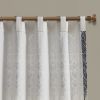 Cotton Printed Curtain Panel with Chenille detail and Lining