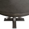 44" Round Dining Table, Solid Wood Finish Classic Design For Dining room, Grey