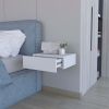 Wesley White Wall-Mounted Floating Nightstand