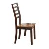 Captivating Side Chair - Cordovan Cherry Finish, Ladder Back - Optimal Comfort, Farmhouse or Style-Blending Environments, Set of 2 Chairs