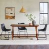 Mid-Century 10015" Modern Dining Table with Trestle Base, Walnut Veneer