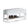 Rouen Seating Bench with Shoe Storage, Espresso