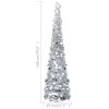 Pop-up Artificial Christmas Tree Silver 6 ft PET