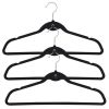 Non Slip Velvet Clothing Hangers, 100 Pack, Black