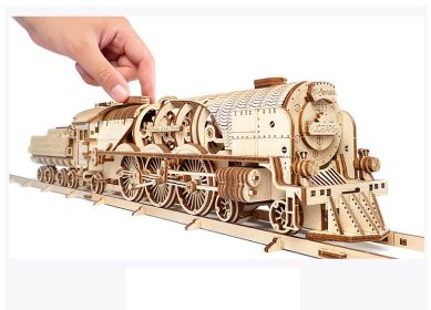 Wooden jewelry box (Option: Express train)