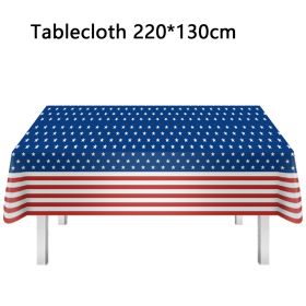 American Flag Patriotic Party Supplies Disposable Tableware Veterans Day Fourth July Favors Independence Day Party Decorations (Style: Tablecloth 1pcs)