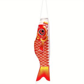 1pc, Carp Streamer, Digital Printing Carp Streamer, DIY Festival Carp, Spring Decor, Outdoor Decor, Garden Decoration (Color: Red)