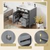 30'' Bathroom Vanity with Top Sink, Modern Bathroom Storage Cabinet with 2 Drawers and a Tip-out Drawer, Single Sink Bathroom Vanity